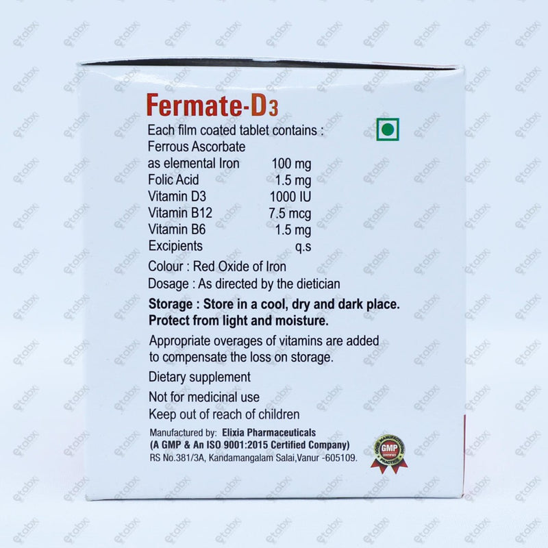 Fermate D3 Iron & Vitamin Tablet 10's