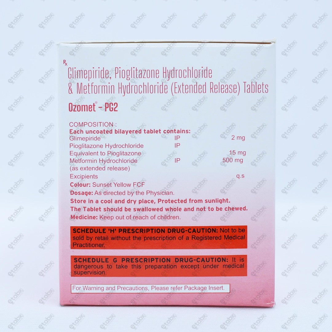 Ozomet PG2 Tablet 30's