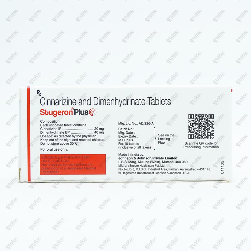 Stugeron Plus Tablet 10's