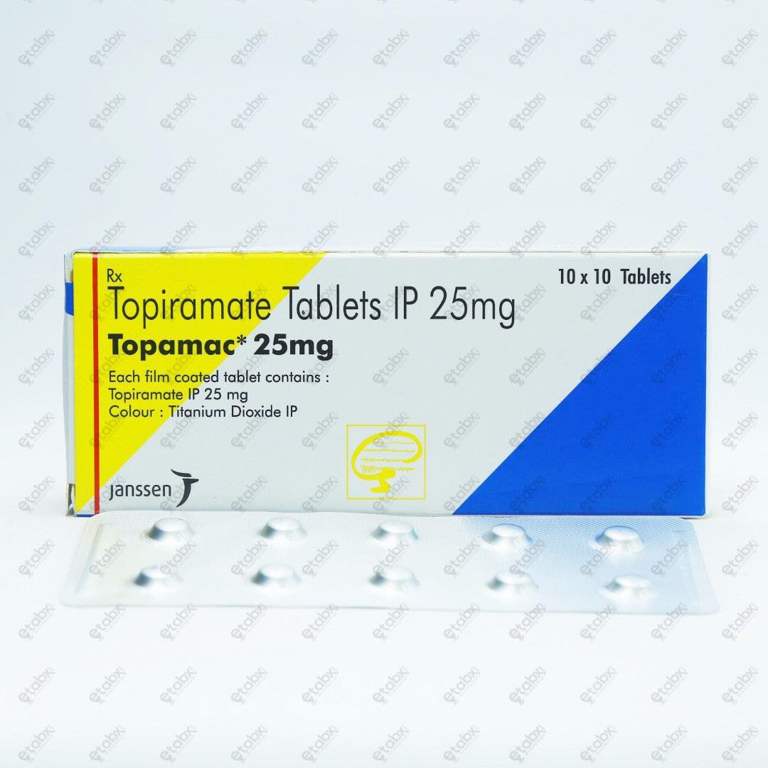 Topamac 25mg Tablet 10's