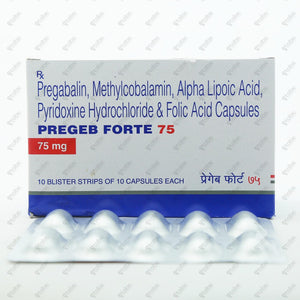 Pregeb Forte 75 Capsules 10's