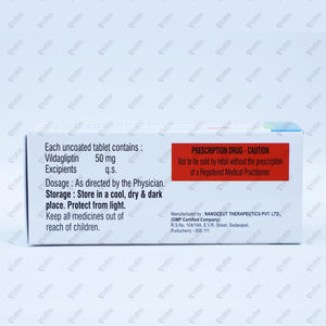 Vildagin 50mg Tablet 10s
