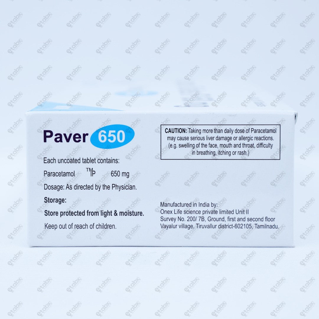 PAVER 650 Tablet 10's
