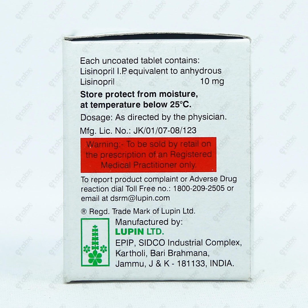 Lipril 10mg Tablet 15's