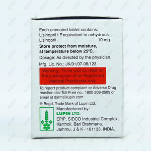 Lipril 10mg Tablet 15's