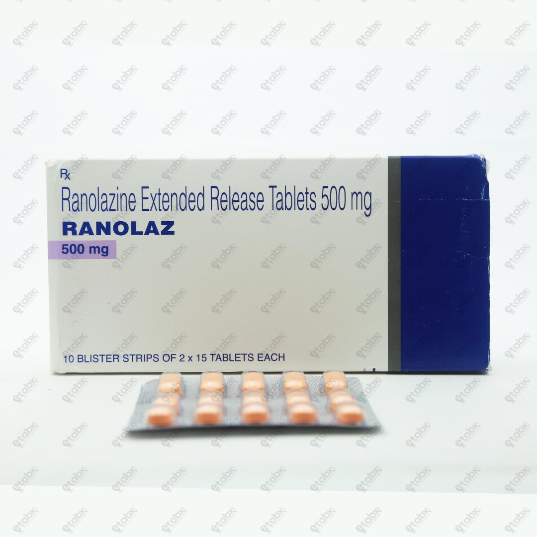 Ranolaz 500mg Tablet 15's