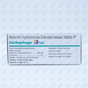 Carbophage XR 500mg Tablet 10's