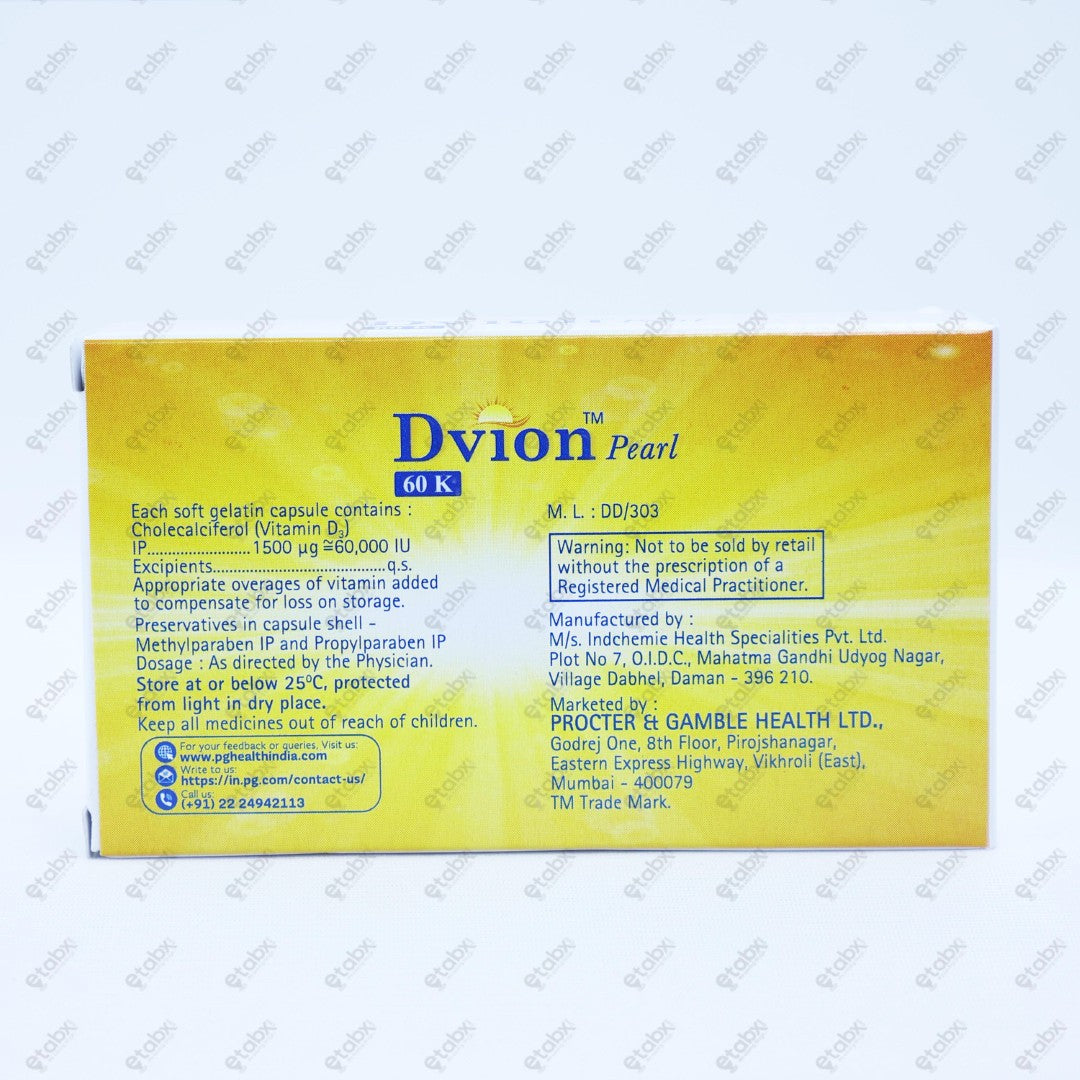 Dvion Perarl 60K Capsules 2x4's