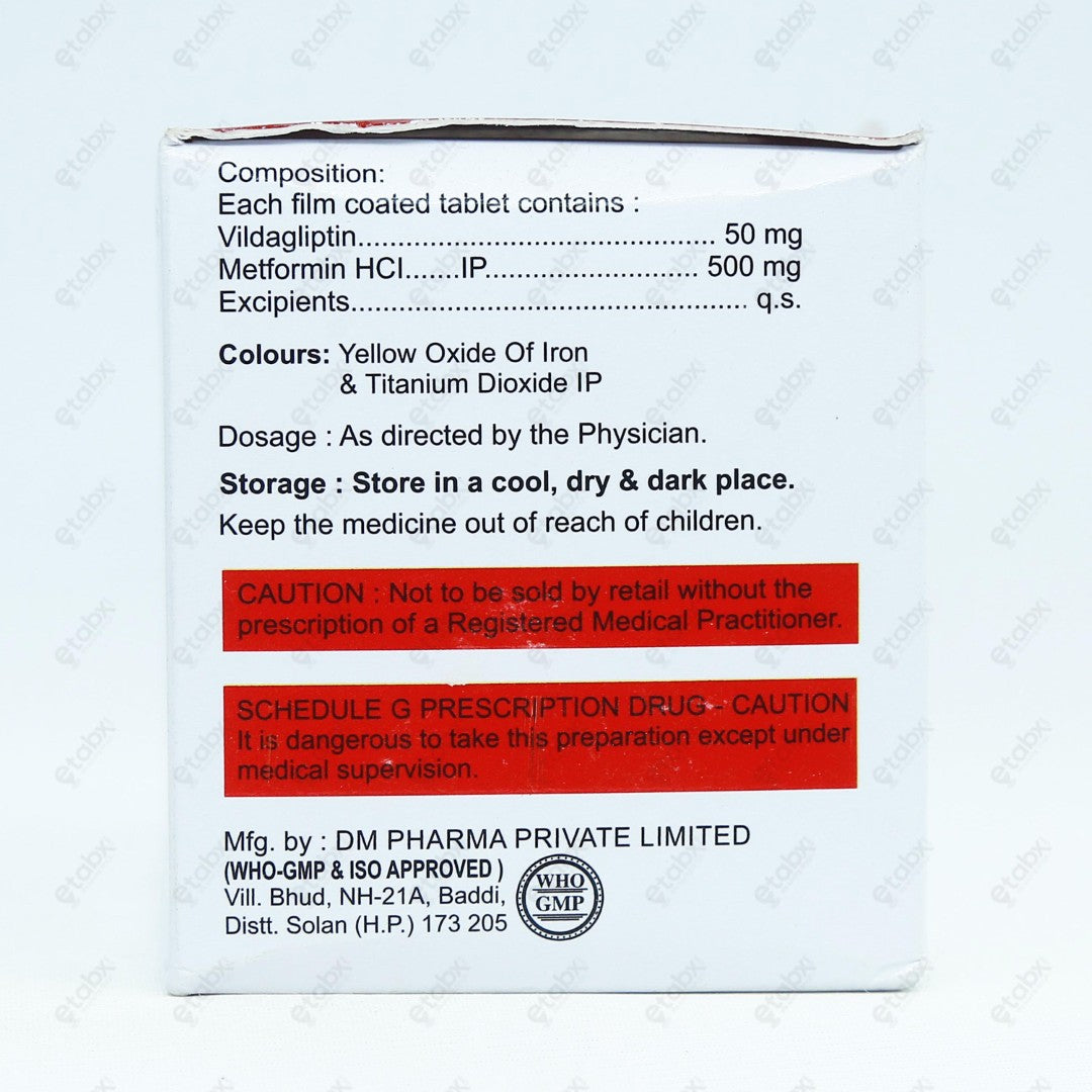 Vildiva M 50/500mg Tablet 10's