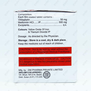 Vildiva M 50/500mg Tablet 10's