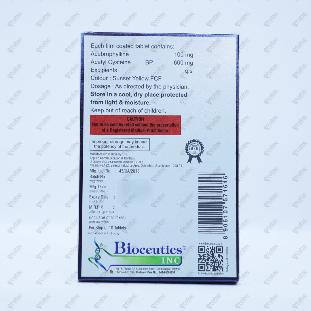Bronchoril N 600mg Tablet 10's