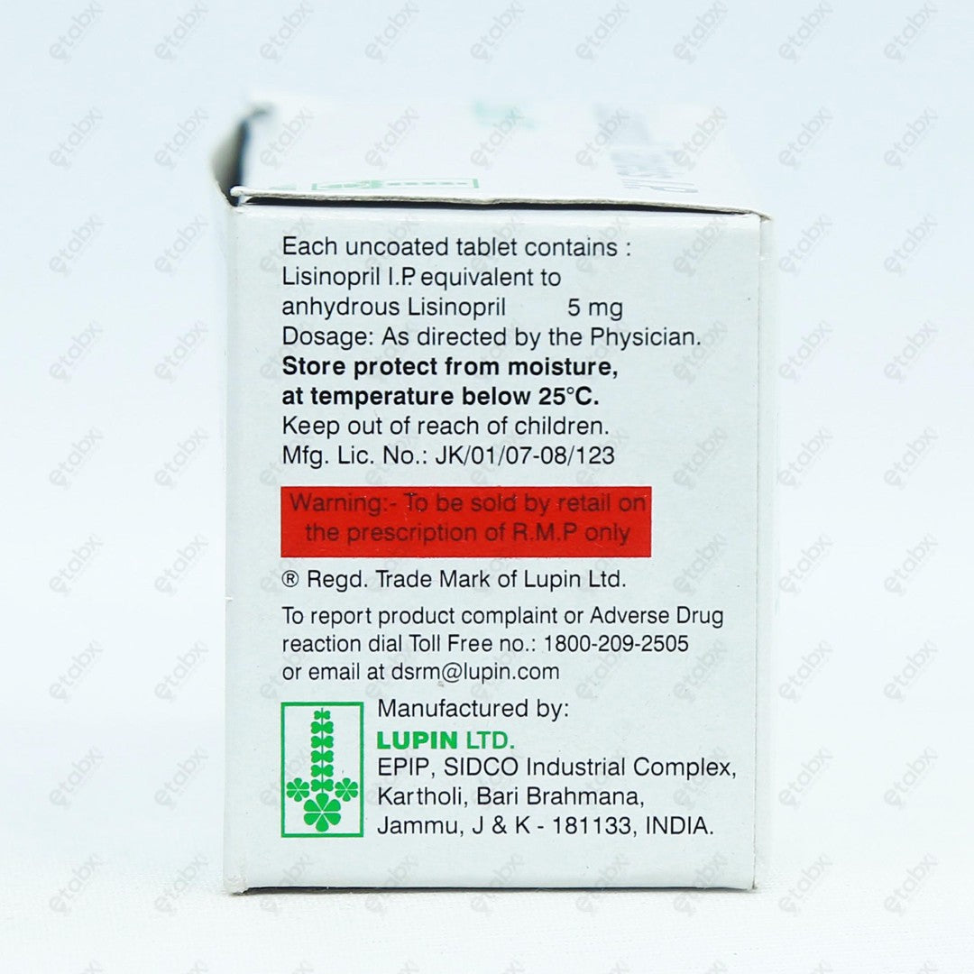 Lipril 5mg Tablet 15's