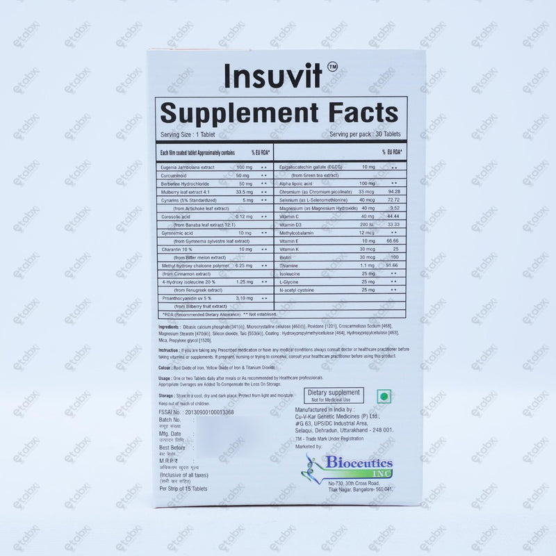 Insuvit Tablets