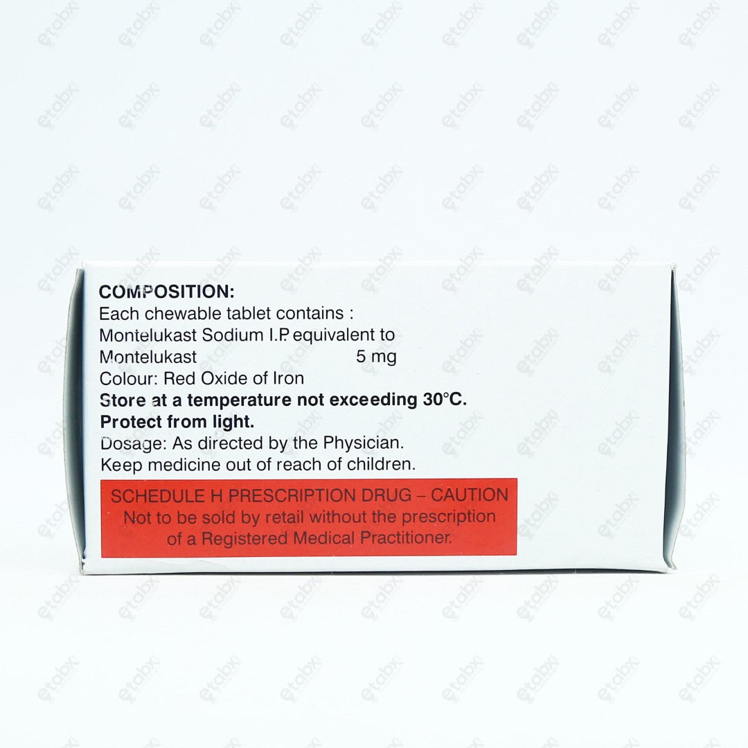 Telekast 5mg Chewable Tablet 10's