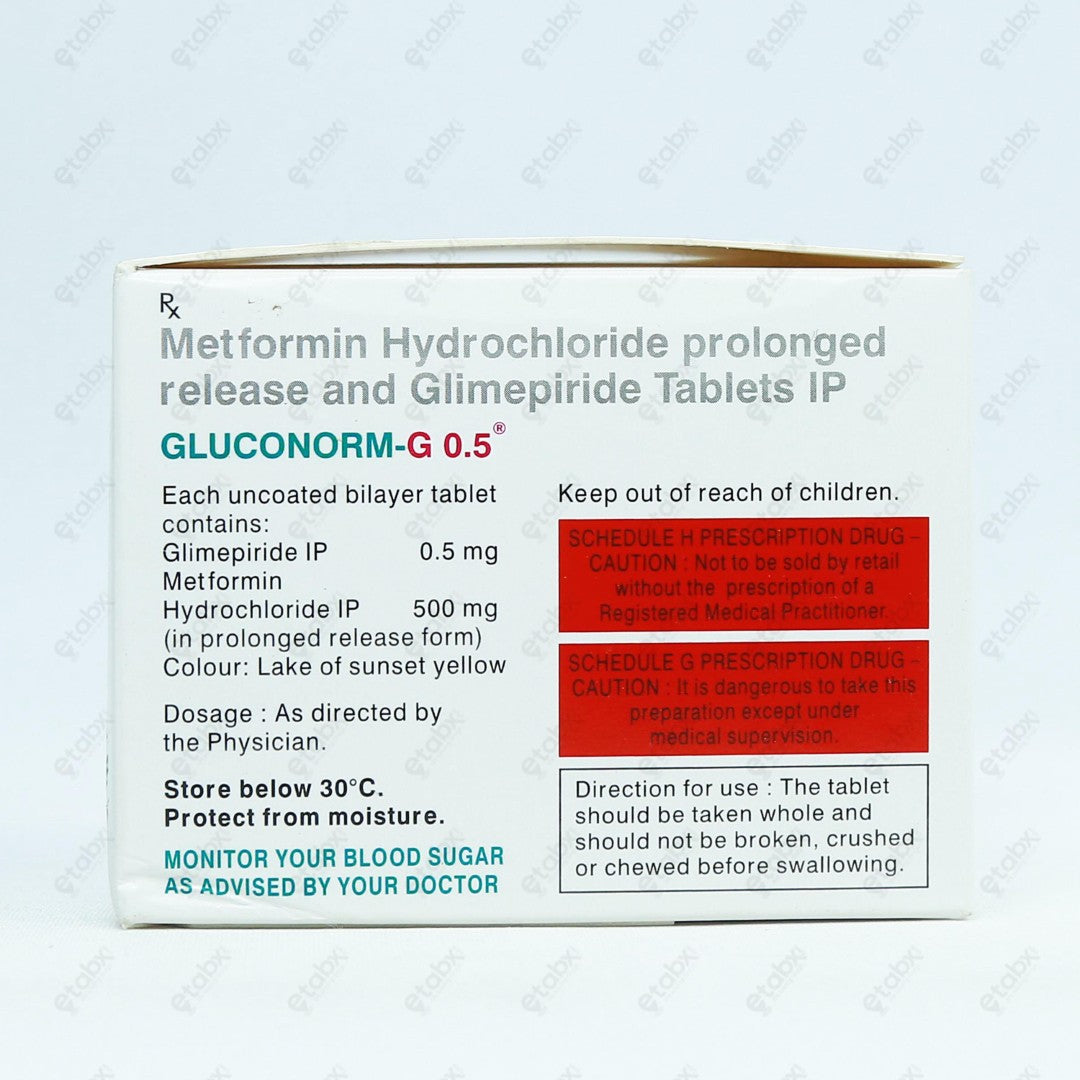 Gluconorm G 0.5 Tablet 10's