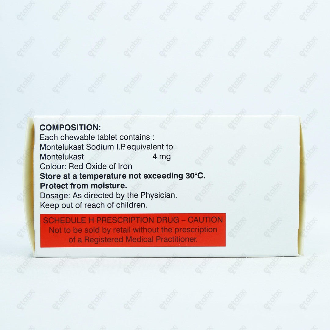 Telekast 4mg Chewable Tablet 10's