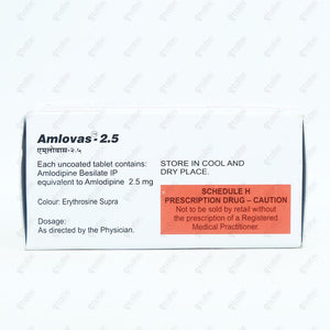 Amlovas 2.5mg Tablet 15's