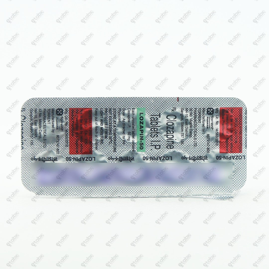 Lozapin 50 mg Tablet 10s