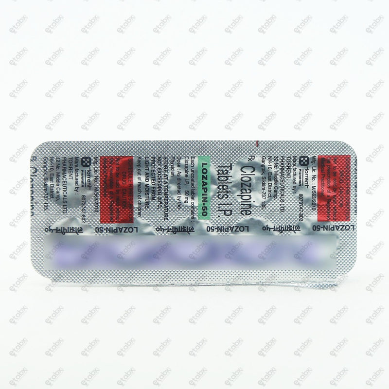 Lozapin 50 mg Tablet 10s