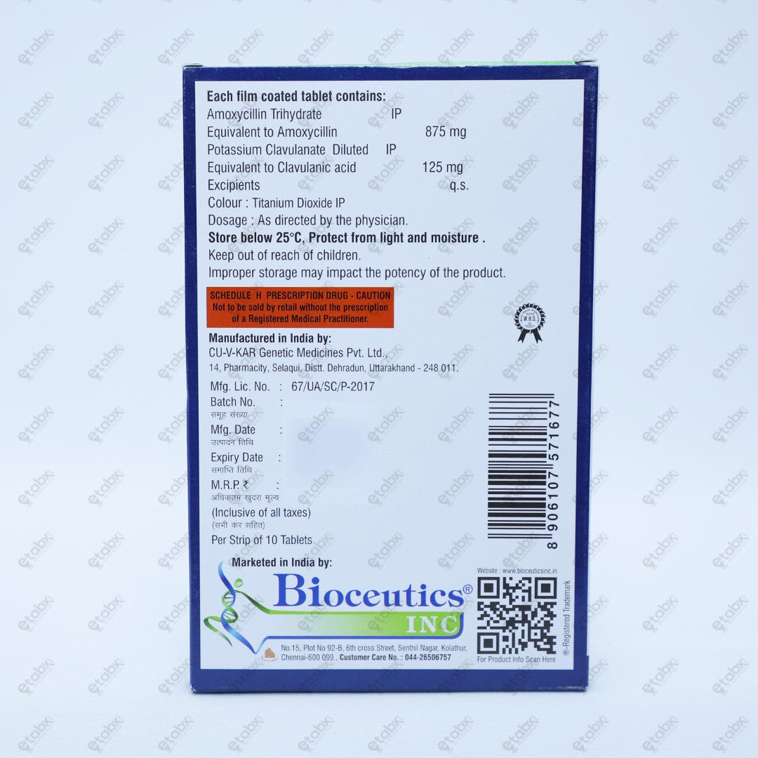 MOX CL 1000mg Tablet 10's