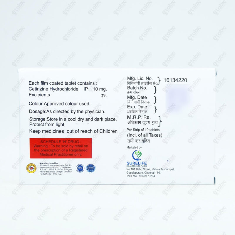 Cetrikov Tablet 10's