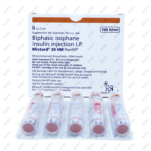 Mixtard 30HM Penfill 5x3ml