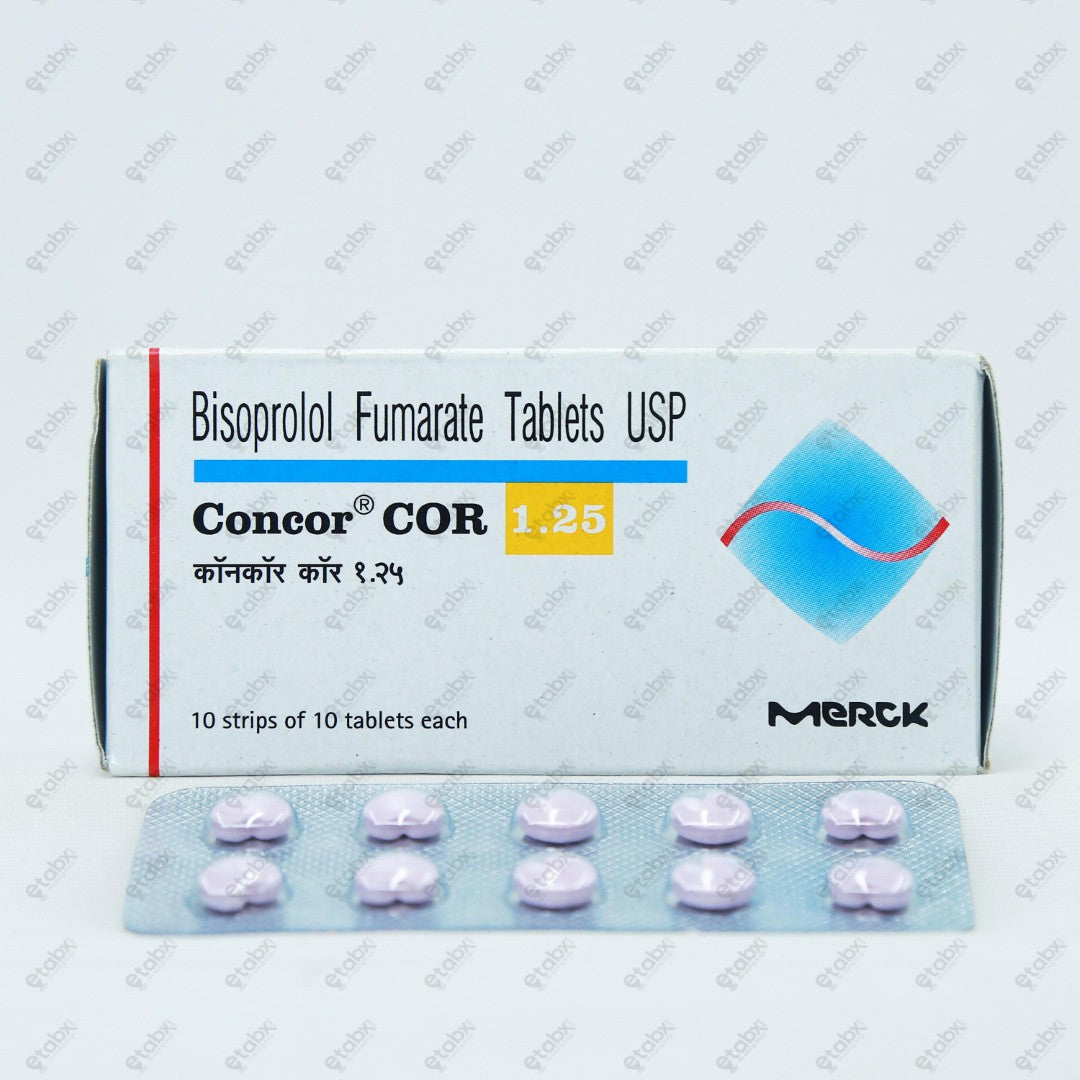 CONCOR COR 1.25MG Tablet 10'S