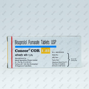 CONCOR COR 1.25MG Tablet 10'S