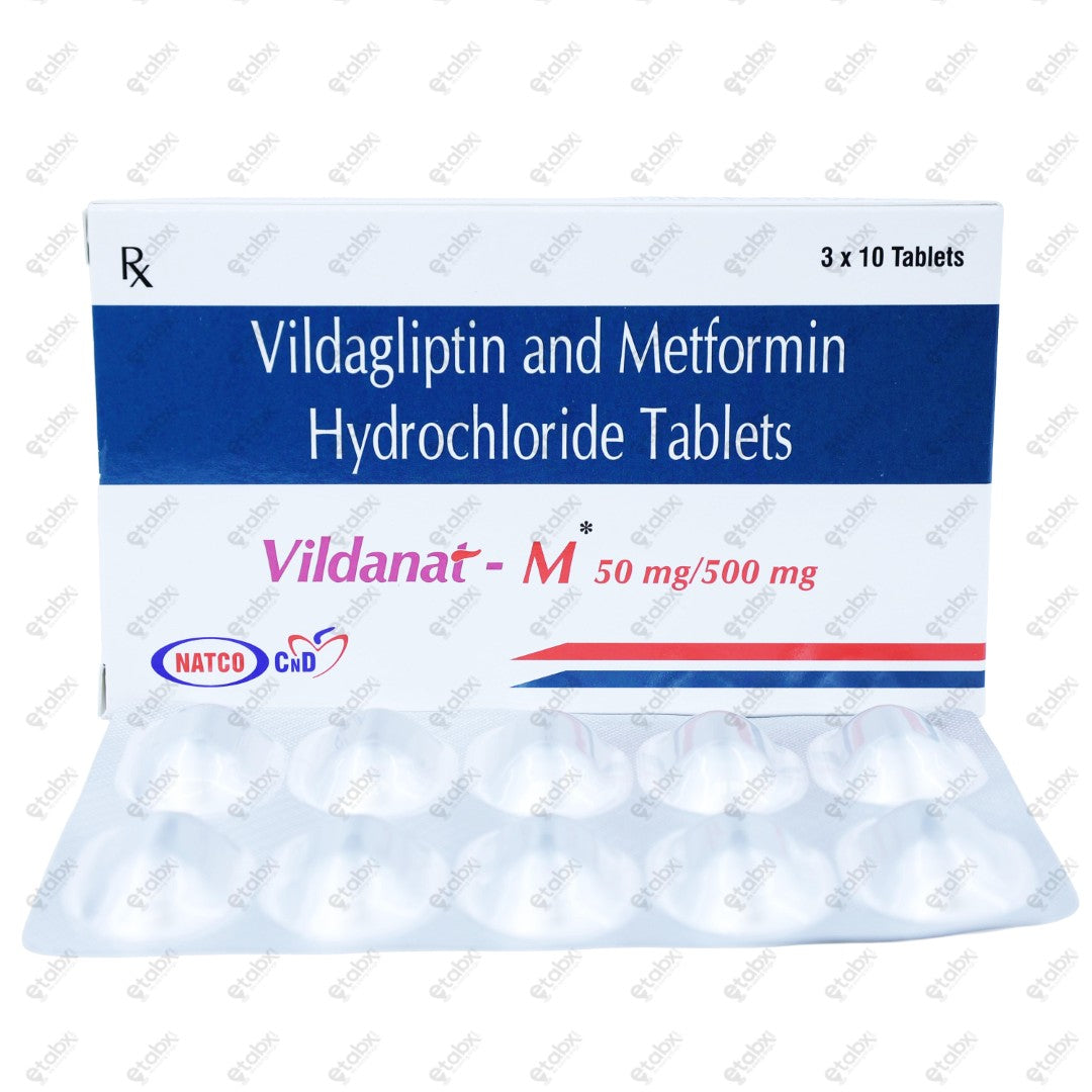 Vildanat M 50/500mg SR Tablet 10s