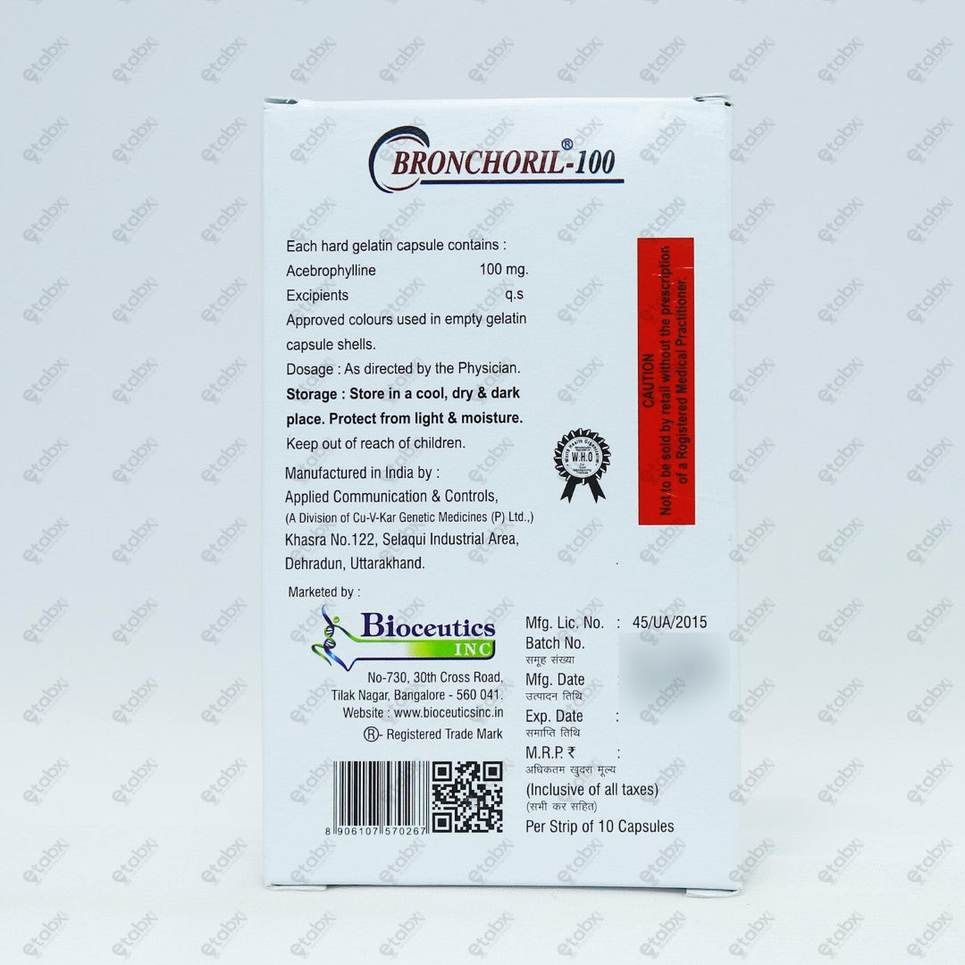 BRONCHORIL 100MG CAP 10's