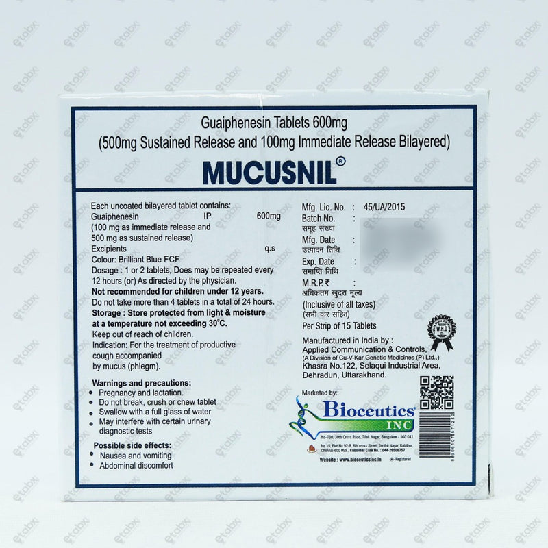 Mucusnil Tablet 15's