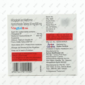 Vinglyn M 500mg Tablet 15's