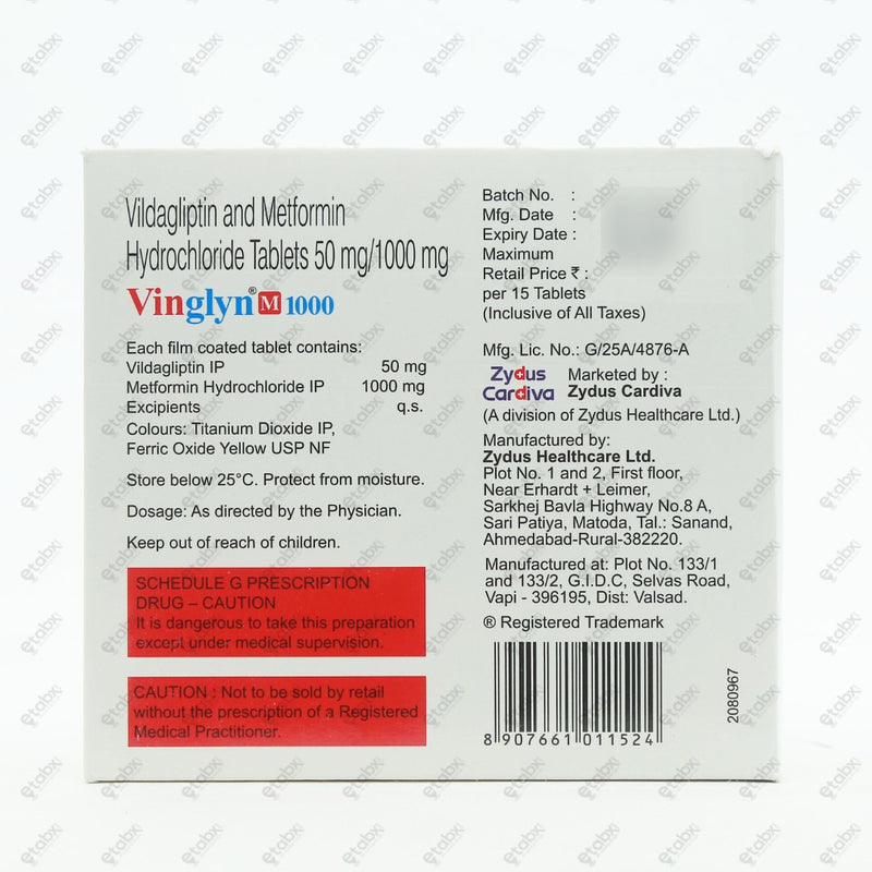 Vinglyn M 1000mg Tablet 15's