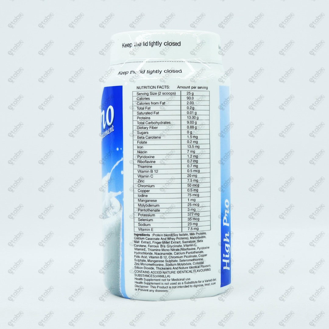 High Pro Vanilla Powder 250gm