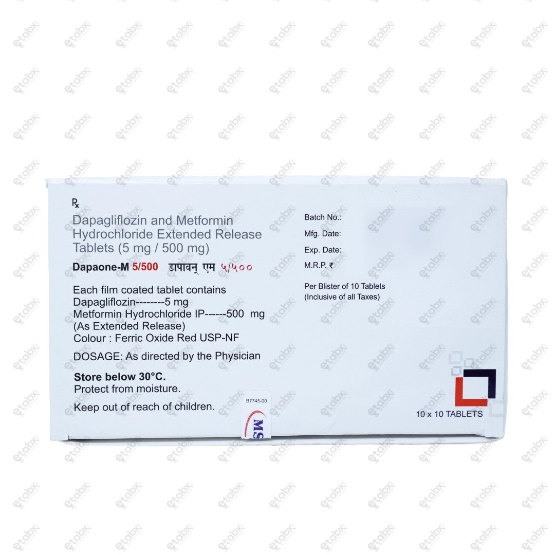 Dapaone M 5/500mg Tablet 10's
