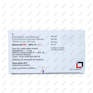 Dapaone M 5/500mg Tablet 10's