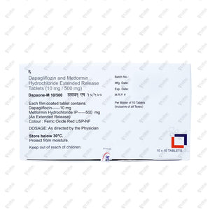 Dapaone M 10/500mg Tablets 10's