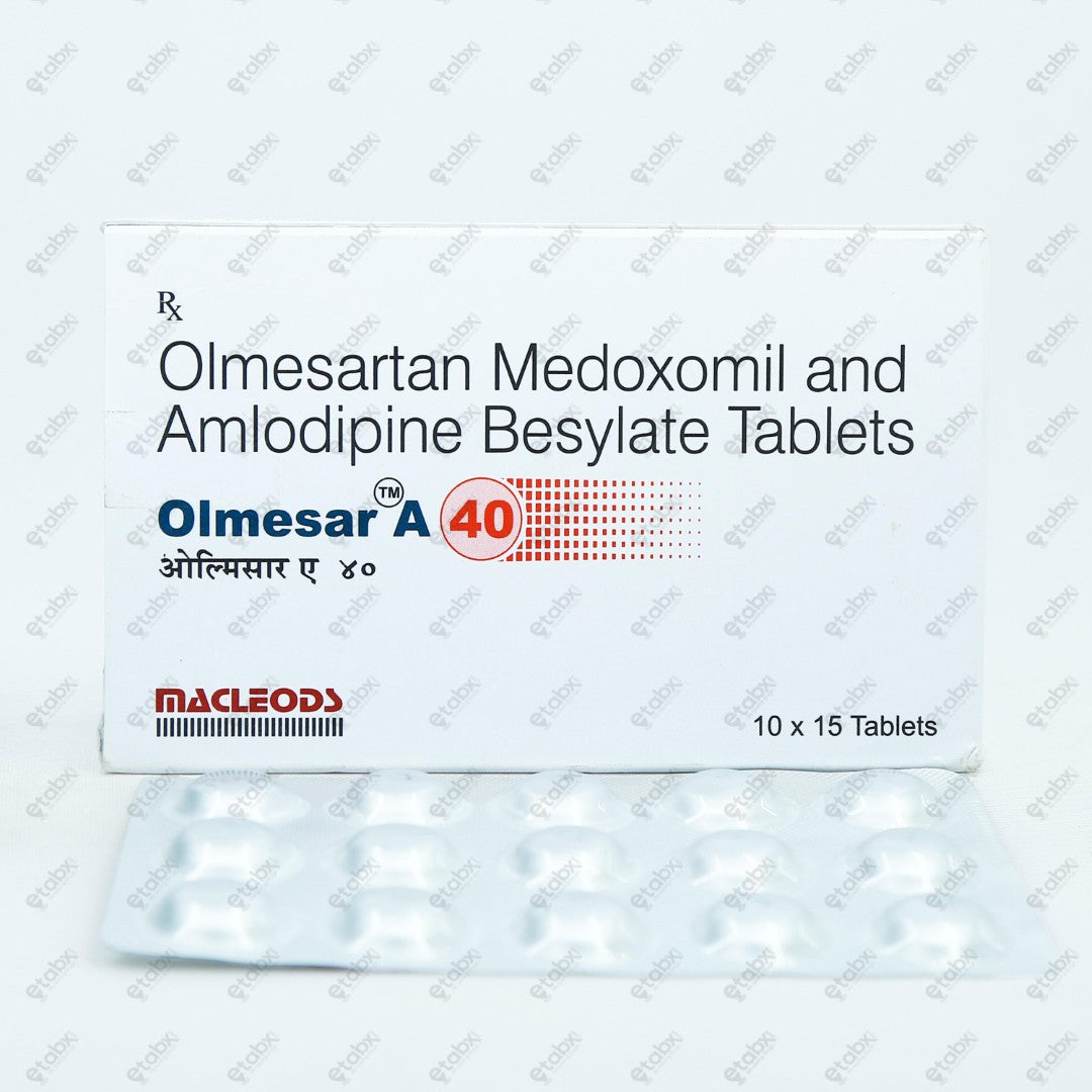 Olmesar A 40 Tablet 15's