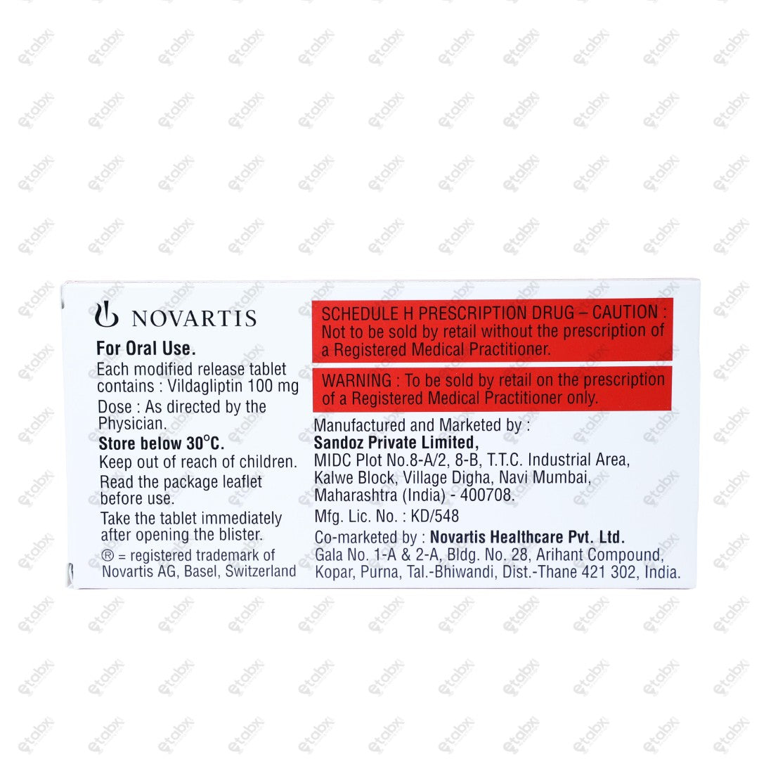 Galvus OD 100mg Tablet 15's