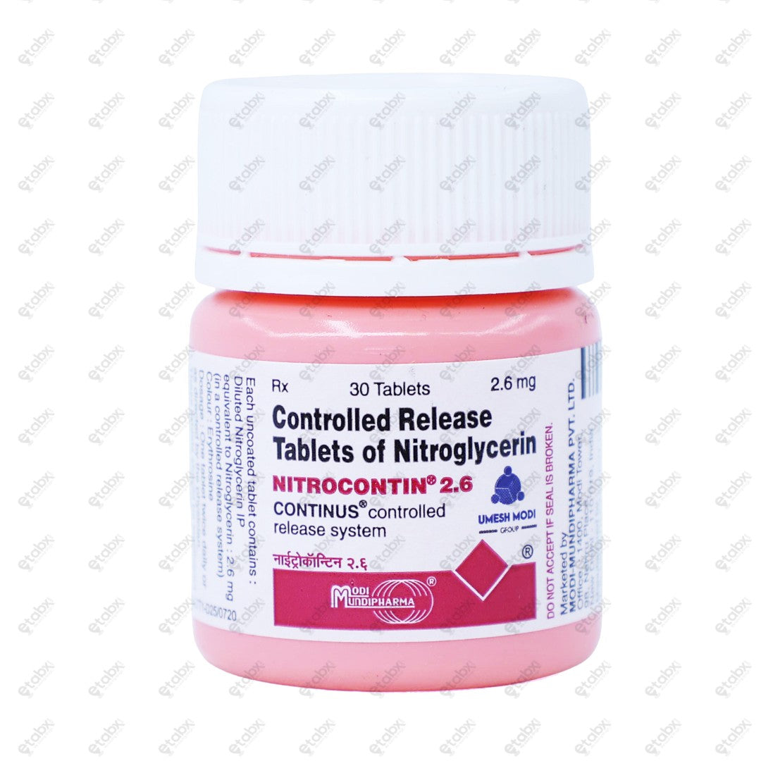 NITROCONTIN 2.6MG Tablets 30'S