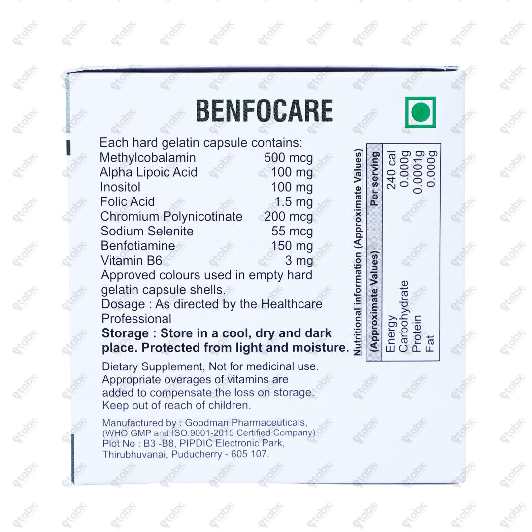 Benfocare Capsule 10's