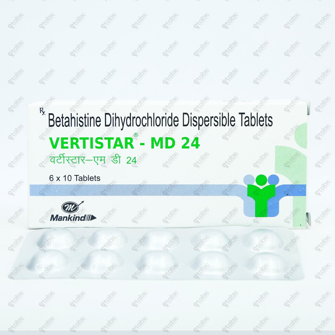 Vertistar MD 24mg Tablets 10'S