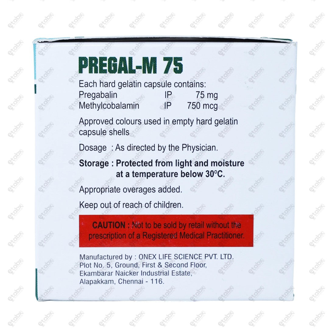 Pregal M 75mg Tablet 10's