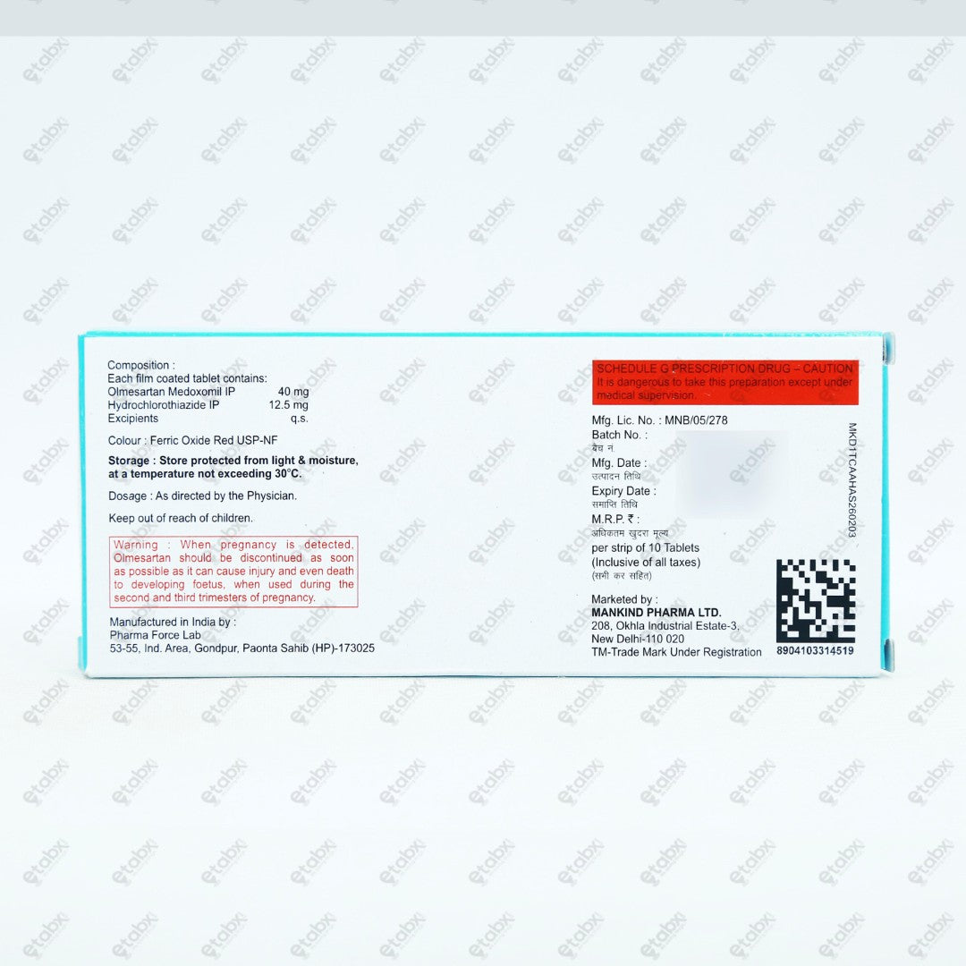 Olmetime H 40mg Tablet 10's