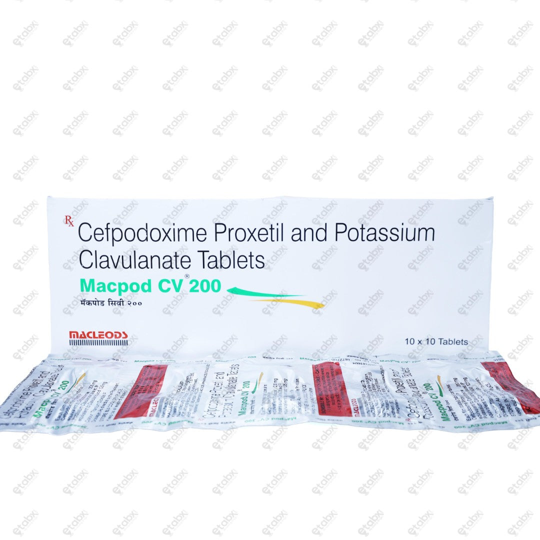 Macpod CV 200MG Tablet 10's