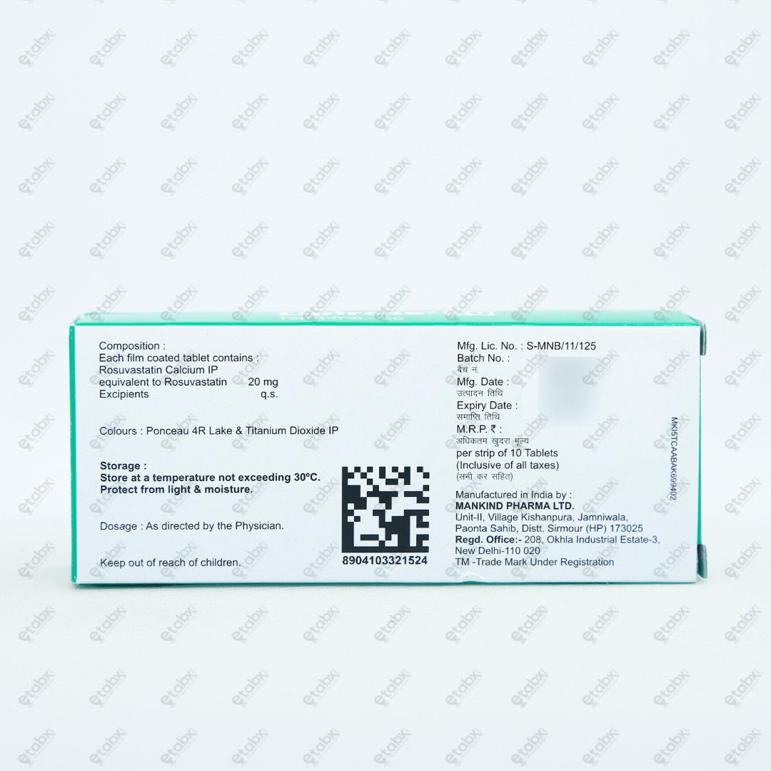 Lipirose 20mg Tablet 10s