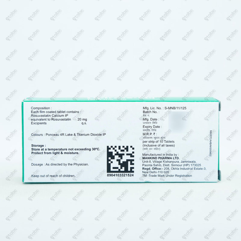 Lipirose 20mg Tablet 10s