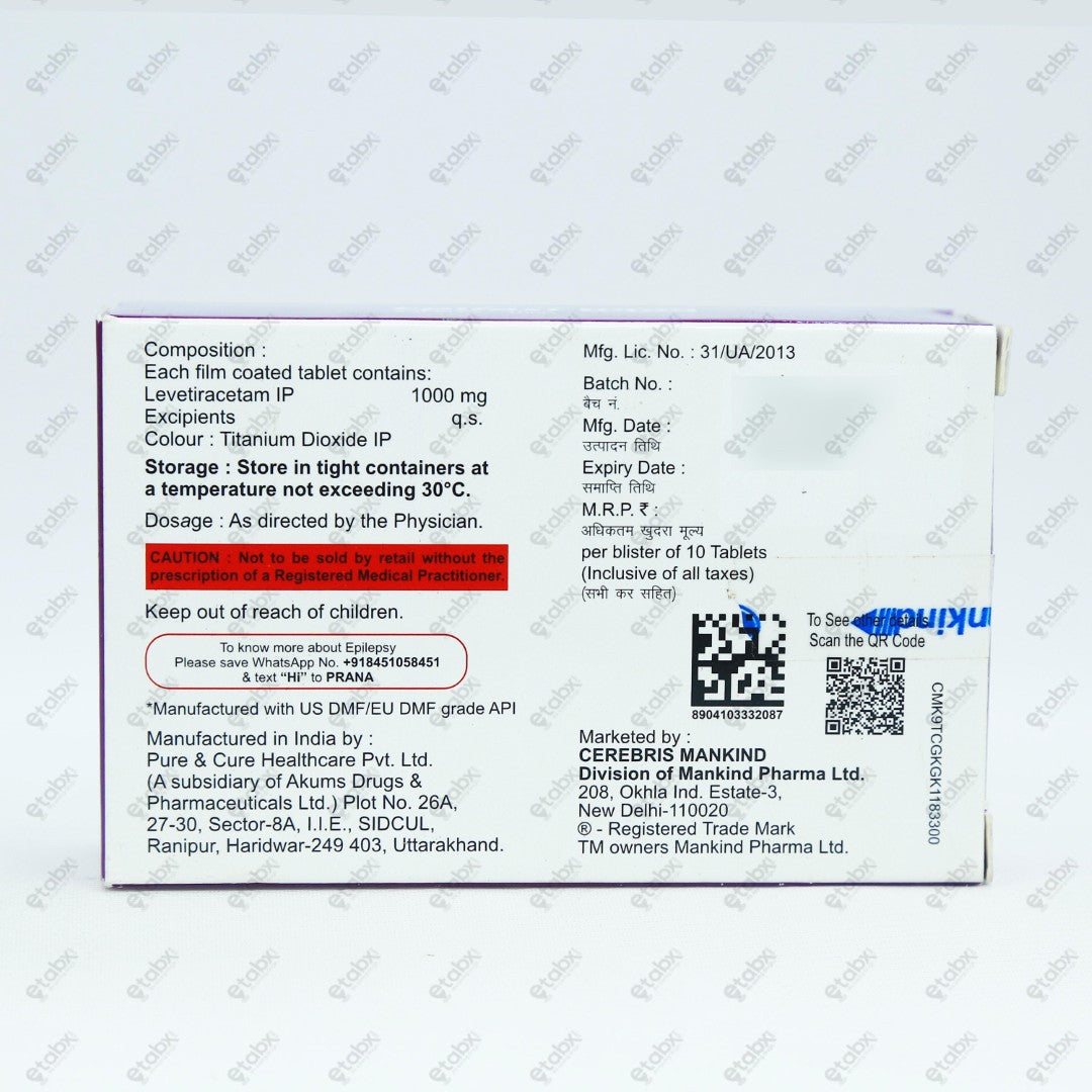 EPIFAST 1000mg Tablet 10's