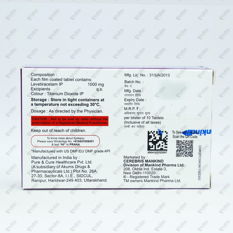 EPIFAST 1000mg Tablet 10's