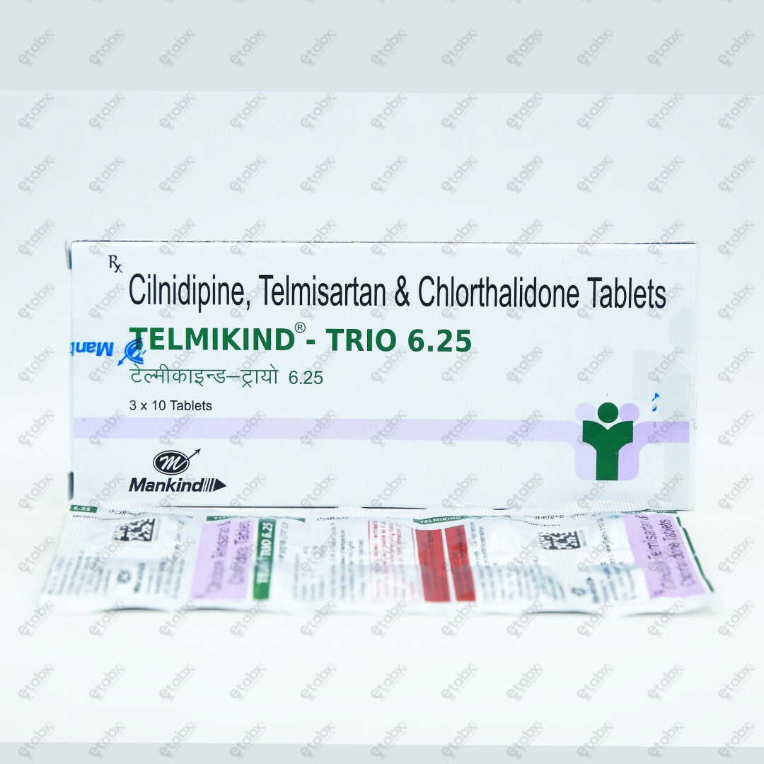 Telmikind Trio 6.25mg Tablet 10's